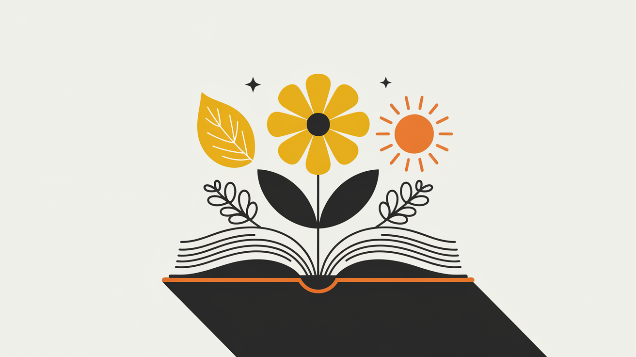 花まる学習会の思考力・野外体験を表す花のイラスト