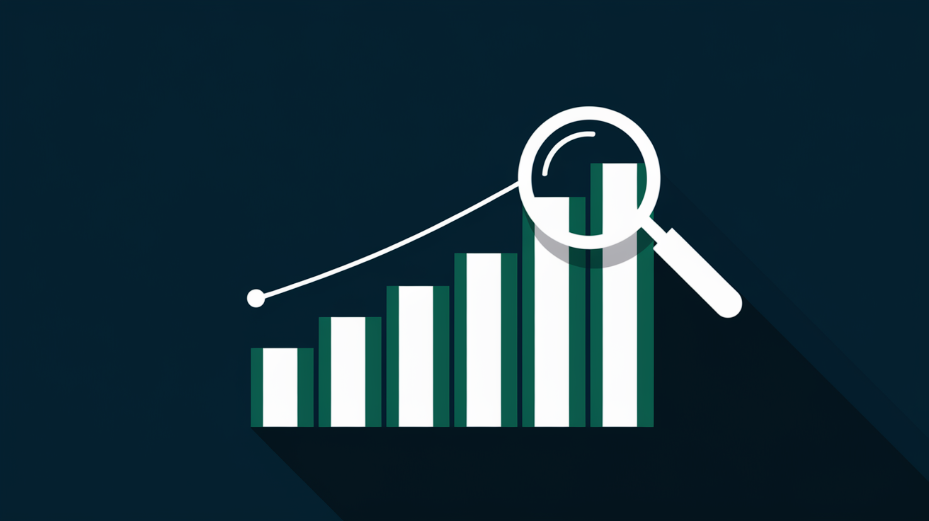 河合塾の模試データ分析力を表すグラフのイラスト