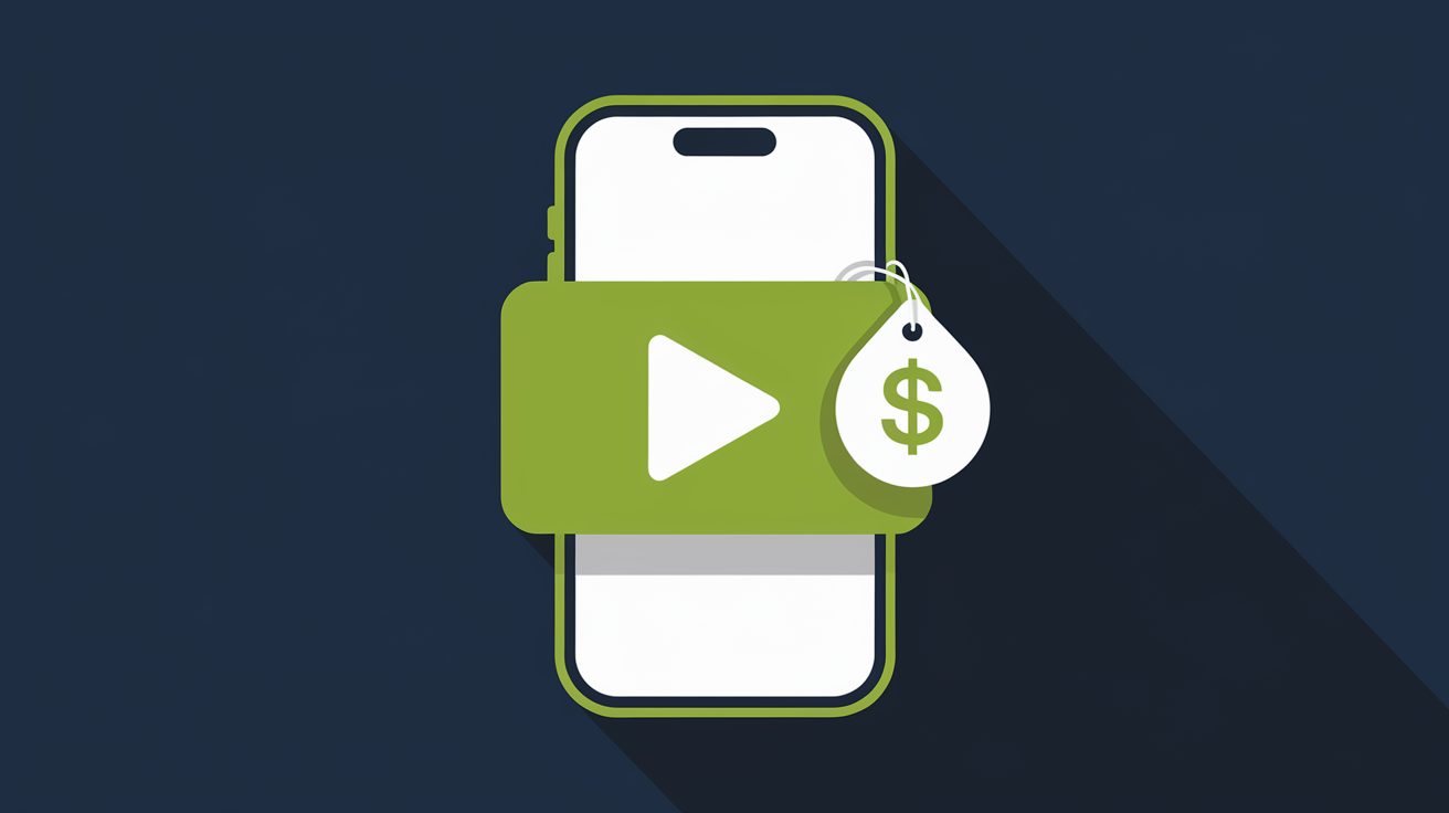 スタディサプリの低価格EdTechを表すスマホのイラスト