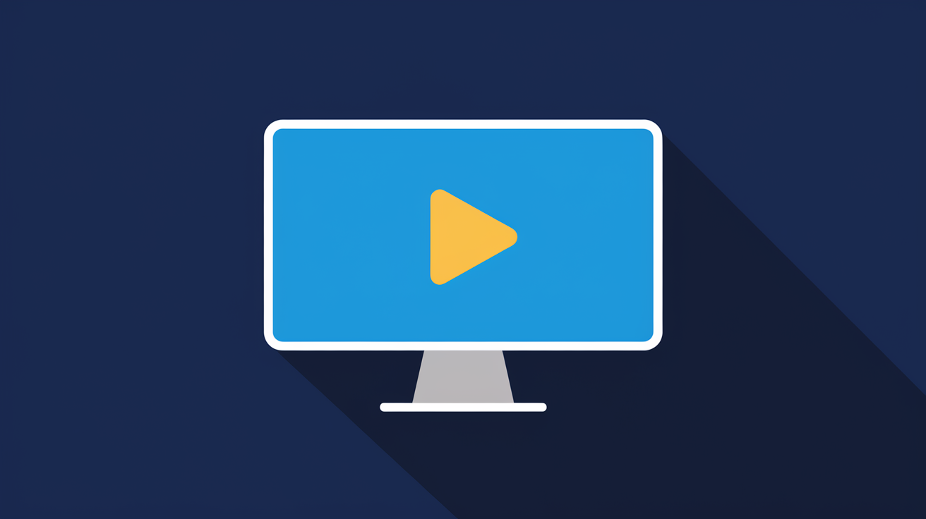 東進ハイスクールの映像授業を表す再生ボタンのイラスト